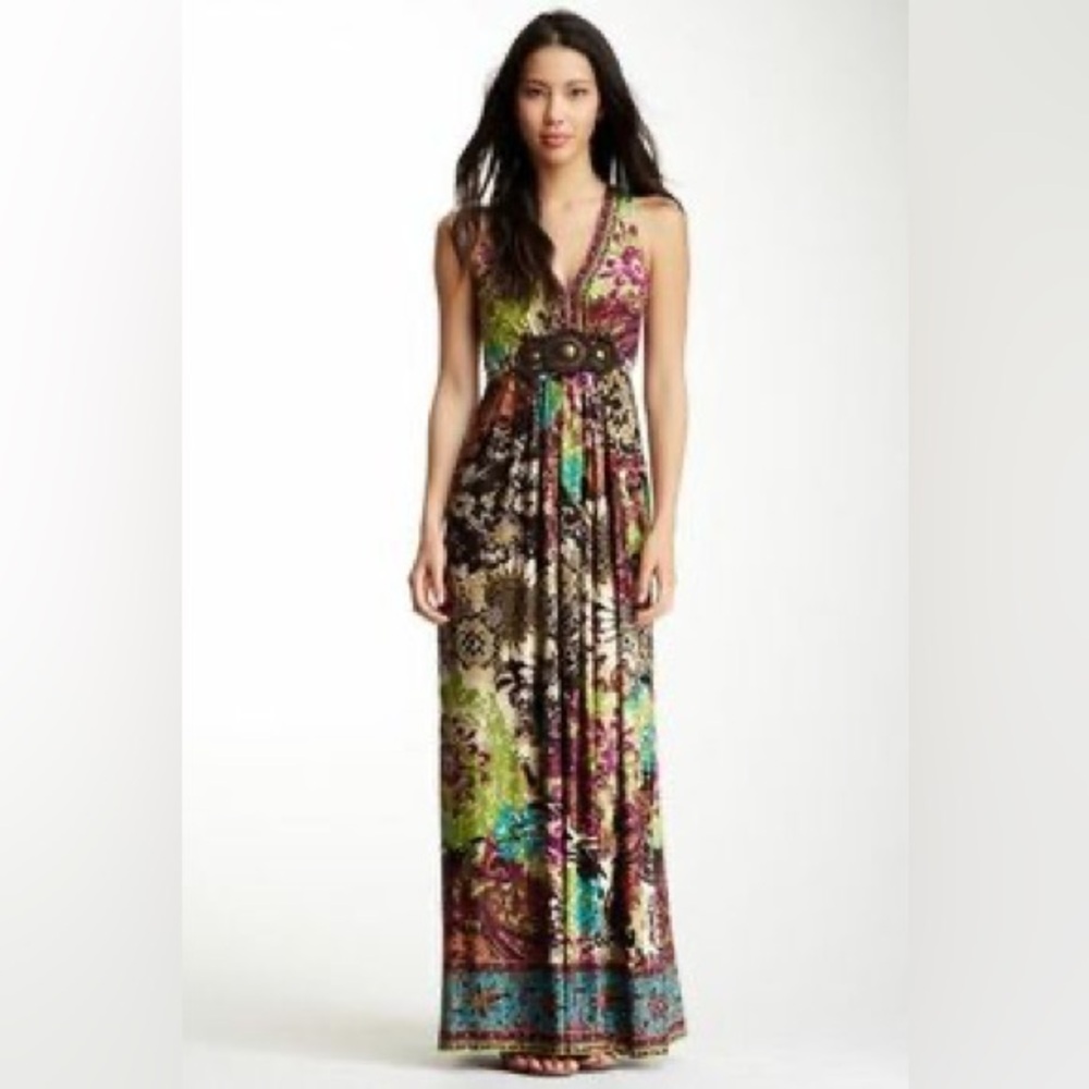 Roz & Ali | Bohemian paisley  maxi dress